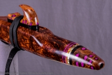 Honduran Rosewood Burl Native American Flute, Minor, Low E-4, #K4F (13)
